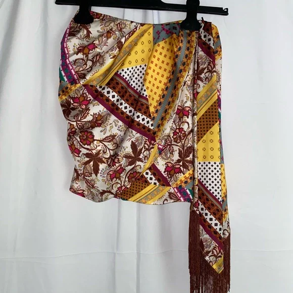House of Harlow 1960 x Revolve Caterina Skirt in Patchwork Multi NWT - Picture 7 of 10